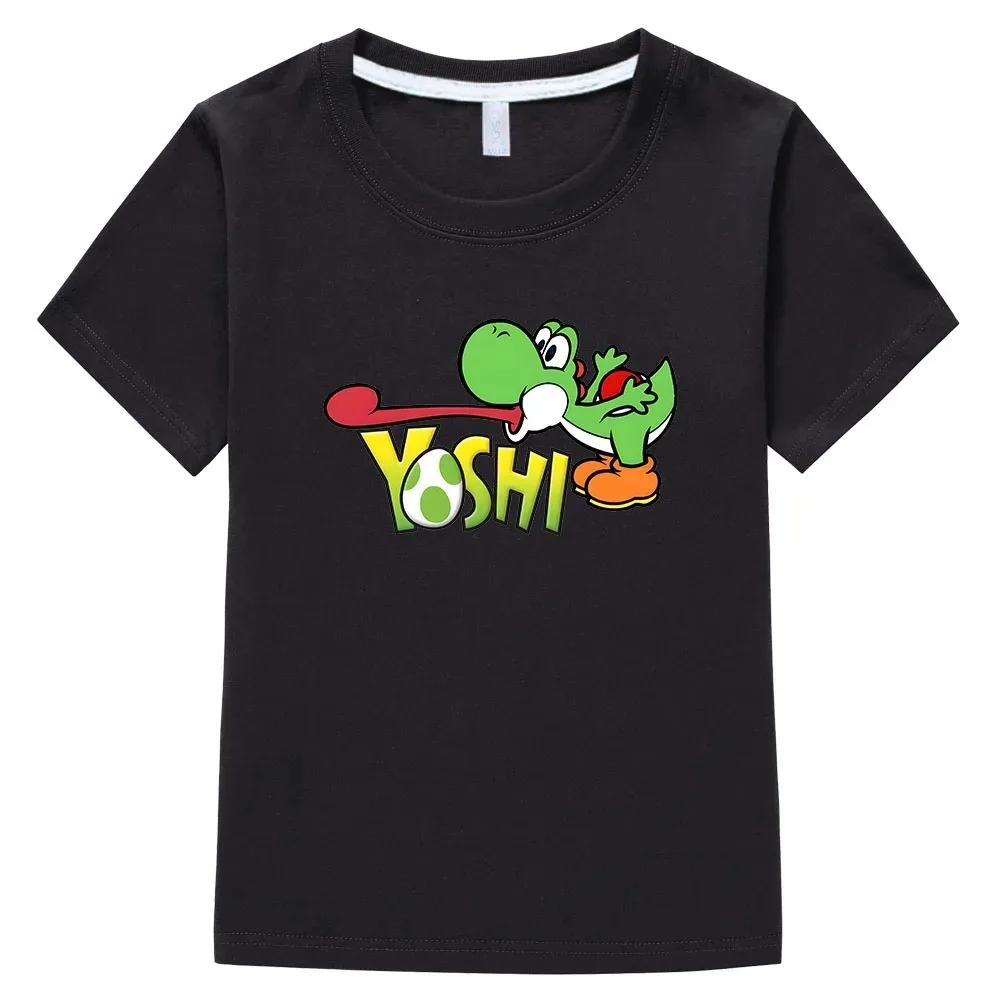 New Cartoon Yoshi Children's T-Shirt, Cartoon Print, Casual Trendy Cute Unisex Parent-Child
