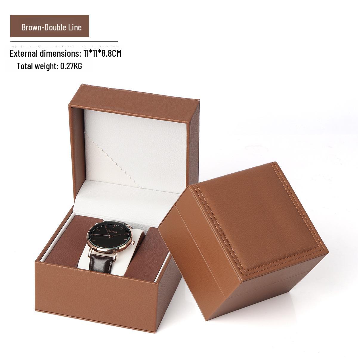 

Чоловіча коробка для зберігання годинників та ювелірних виробів з ПУ шкіри - Подарункова упаковка для механічних годинників