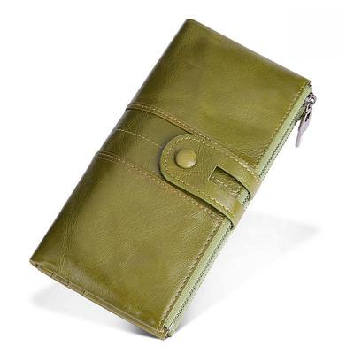 Retro Genuine Leather RFID Phone Wallet for Women