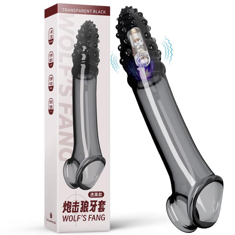 Reusable Condom Penis Extension Sleeve Delay Ejaculation Cock Cover Penis Extender Vibrator Sex Toys For Men Adults Products