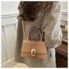 Women’s Crocodile Pattern Crossbody Shoulder Bag Fashion Textured Handbag Stylish Small Square Bag