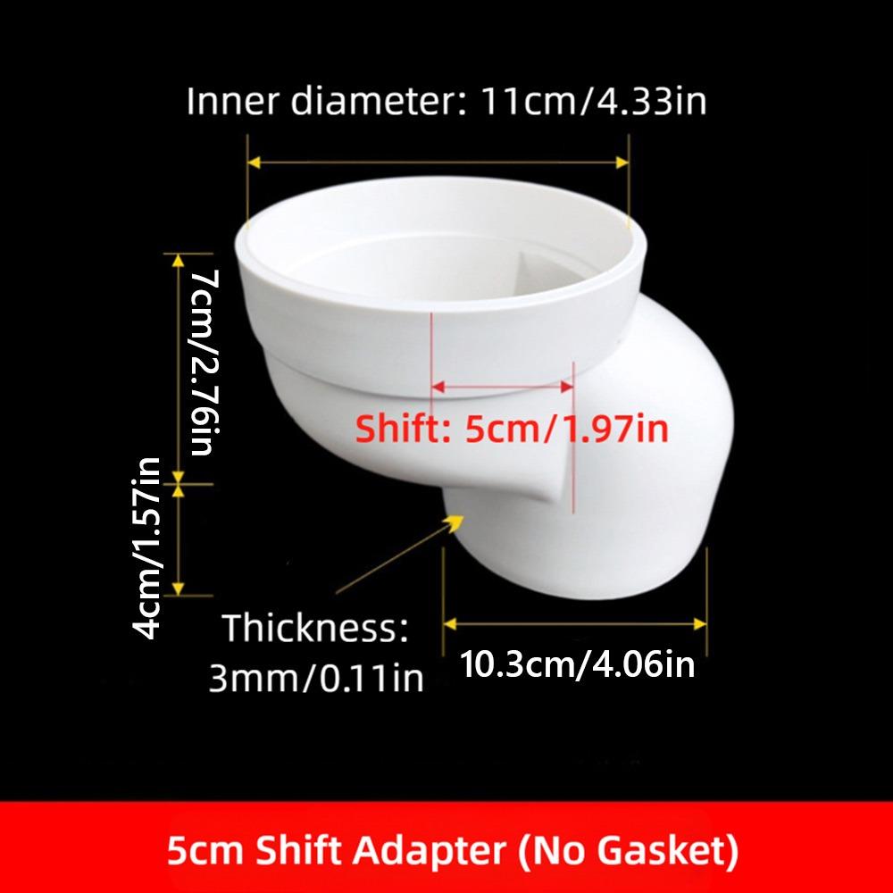 PVC-Kunststoff Toilettenspülrohr 110mm Versatzflansch-Adapter Toiletteninstallation