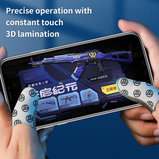 1 Pair Finger Touch High Sensitivity Sleeves Zero Wear-resistant Anti-Sweat Compression Support Game