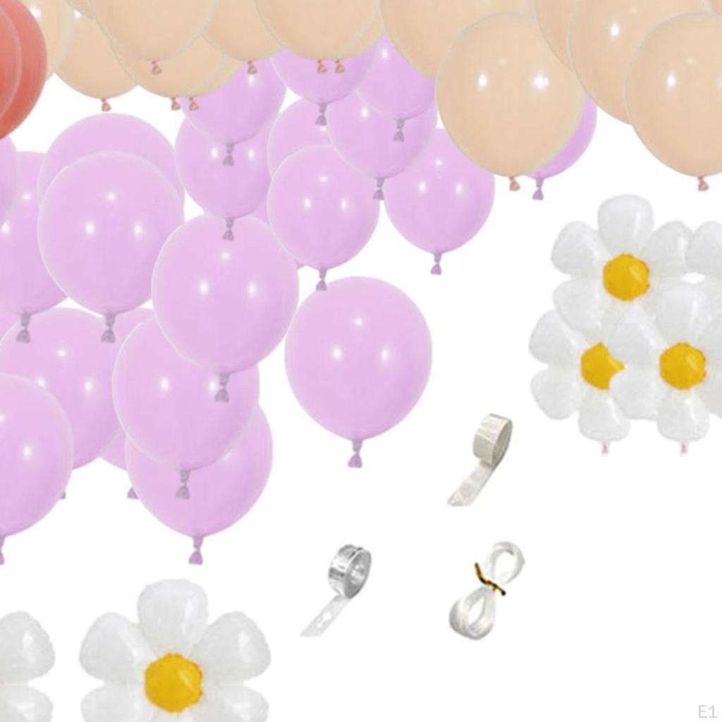 Daisy Balloon Garland Kit Photography Props Party Decorations Latex for Engagement Graduation