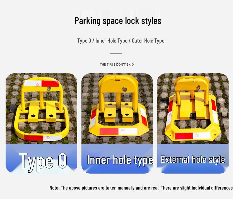 Thickened Manual Parking Spot Floor Lock - Anti-Occupation Barrier