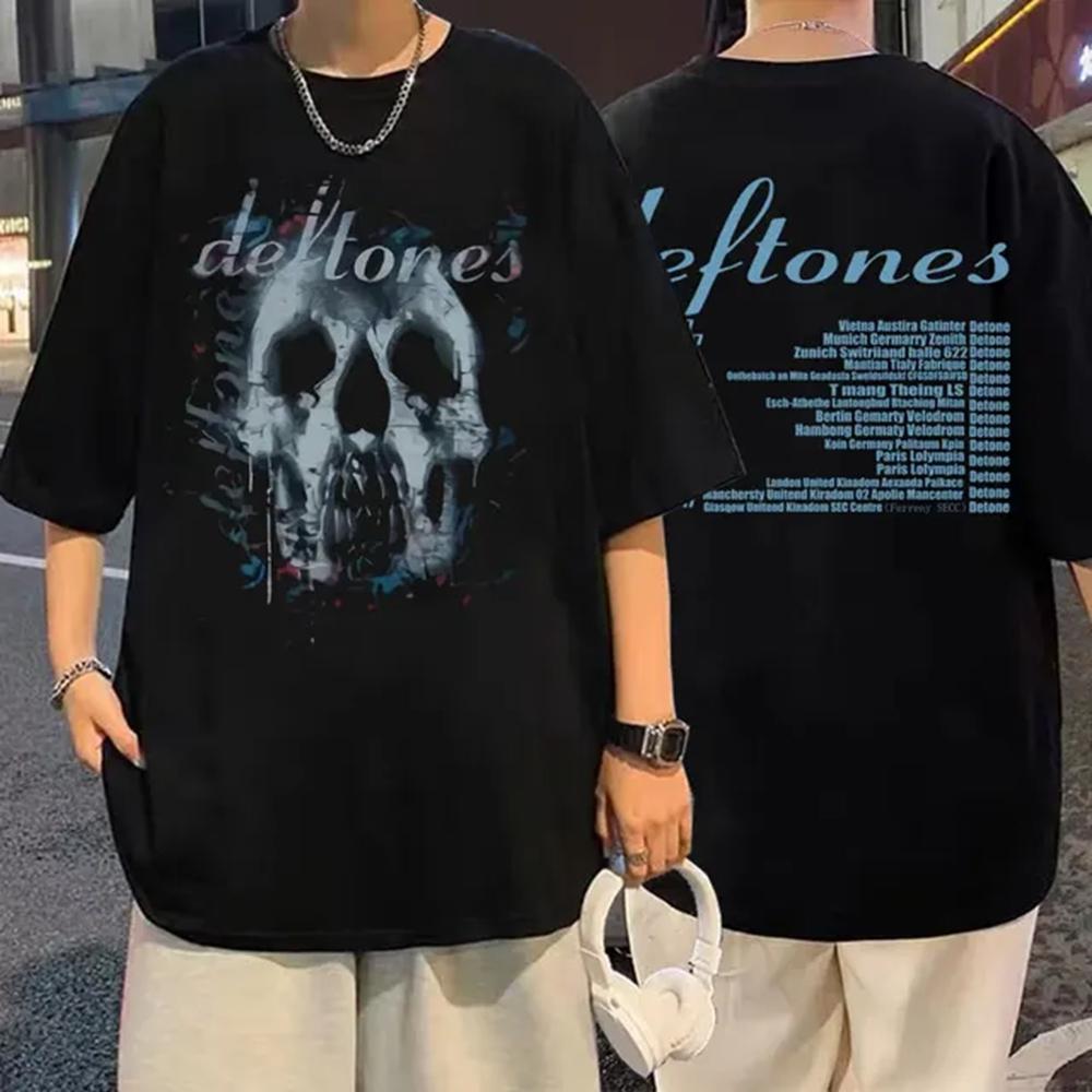 Deftones Girl Eyes Cartoon T Shirts 90s Vintage Fashion Short Sleeve Black Tops Summer Japanese Styles O-neck T-shirts 72515