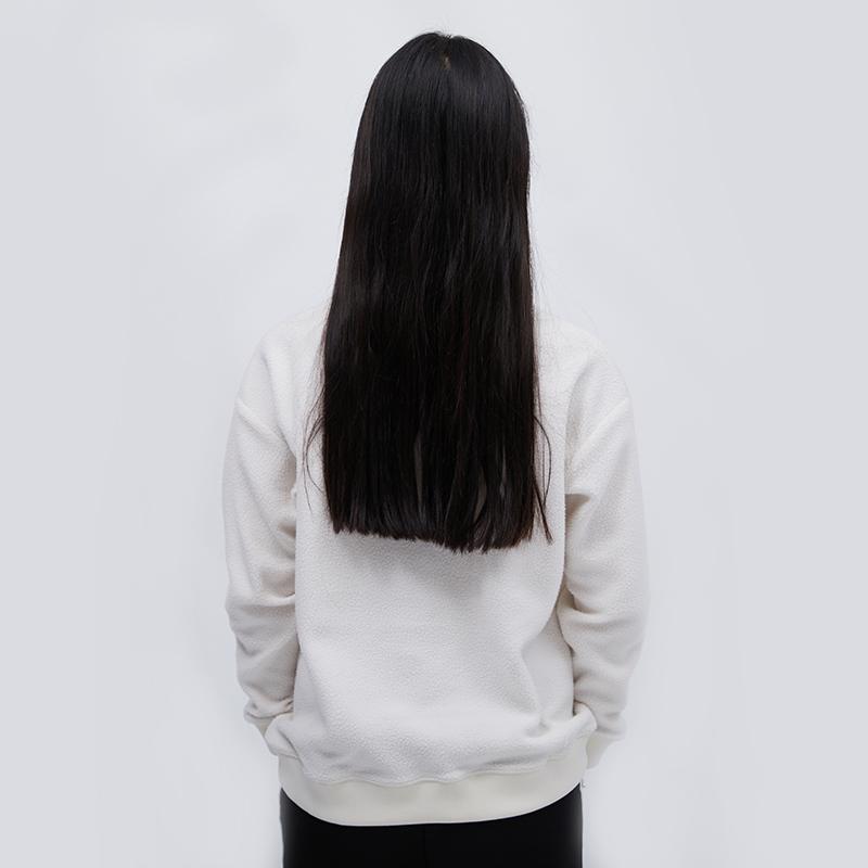 ONITSUKA TIGER Classic Fashion Loose Long Sleeve Pullover Sweatshirt Women Tops White 2182A864-100