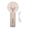 Handheld Fan USB Rechargeable Small Cooling Mist Spray Fan for Desktop Outdoor Travel Use Beige
