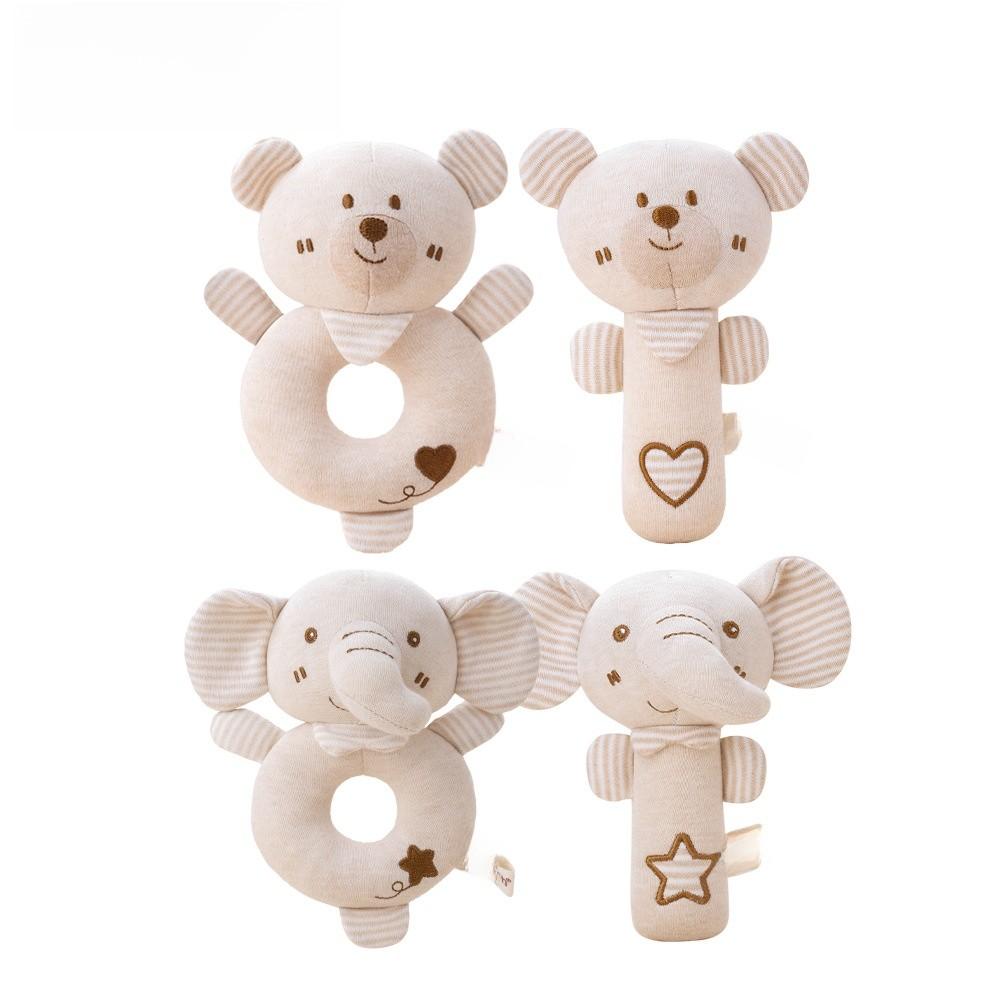 Baby Handheld Rattle Toy Set With Soft Cotton Material For Sensory Development