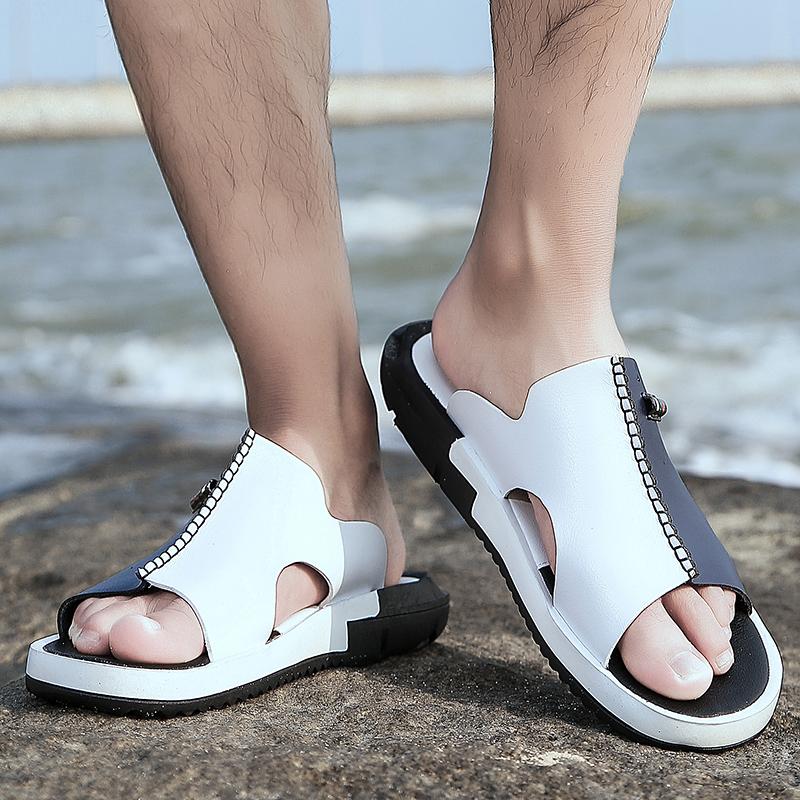 Sommer Herrenschuhe Sandalen Original Bequeme Slipper Lässige Sandale Modeschuhe Herren Hausschuhe Chaussure Homme Größe 38-46
