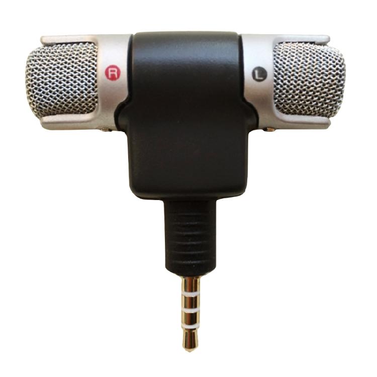 Mini Stereo Microphone Dual Mic 3.5mm Mini Jack Condenser Microphone for PC