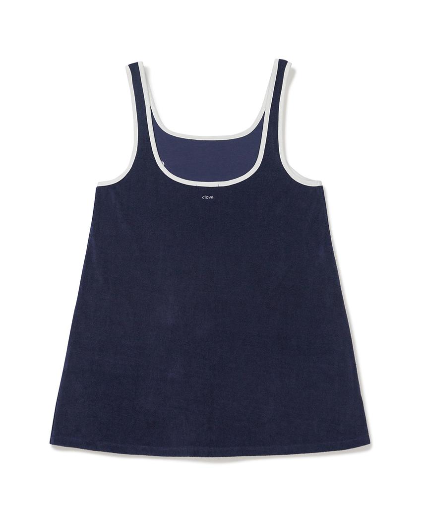 Clove [26Sm Clove] Terry One Piece (Navy)