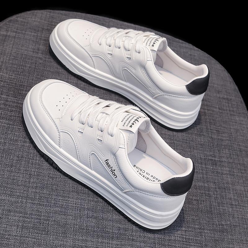 Leather Little White Shoes Women's Shoes Flat Baseplate Shoes Spring 2025 New Soft-soled Single Shoes Casual Shoes Women's Sports Shoes