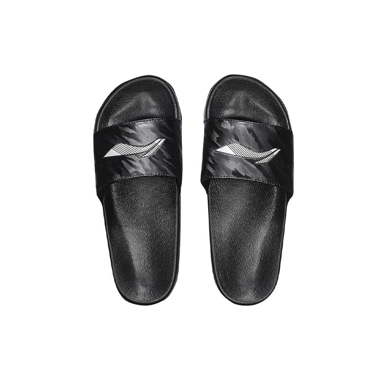 Li Ning Quiet Abrasion Resistant Quiet Abrasion Resistant Slide Slippers Men's Black AGAN021-4