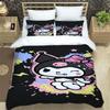 Kuromi 3-piece Cartoon Bedding Set, Exquisite Adult and Children's Bedding Set, Suitable for Double and Single Beds, Large Size.