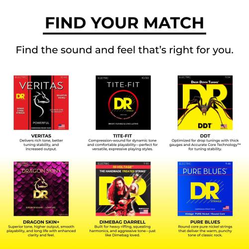 DR Pure Blues Electric Guitar Strings, Nickel, .010-.046, PHR-10