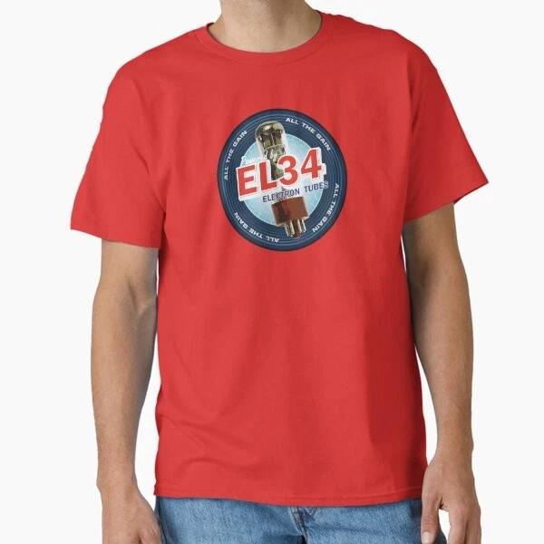 El34 Electron Tubes Classic Tshirt Made In Usaaus Tshirt S2xl S