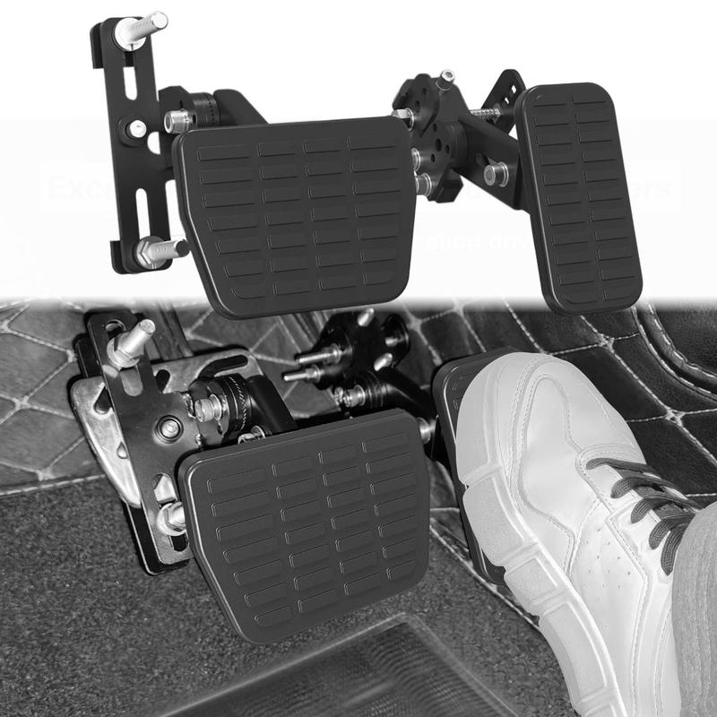 Short Driver Aid Pedal Extenders Daily Driving Adjustable Angle Adjustable Length Metal Construction For Cars For Go-karts