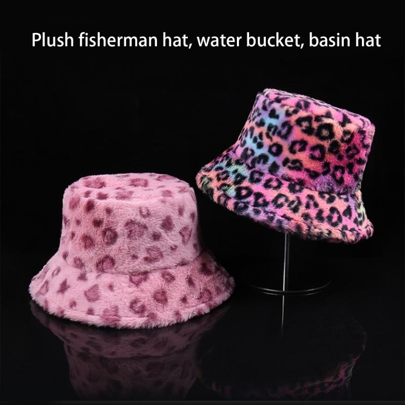 Winter Plush Bucket Hat Warm Fisherman Hat Outdoor Activity Fashionable Hat for Outdoor Activities and Daily Wear