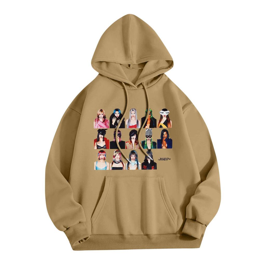 Unisex Lightweight Long Sleeve Hooded Pullover Sweatshirt with Print for Everyday Casual Wear