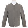 Hermes Domestic Genuine Nylon H Motif W-zip Collarless Quilted Jacket Jacket 48 Gray X orangeUsed