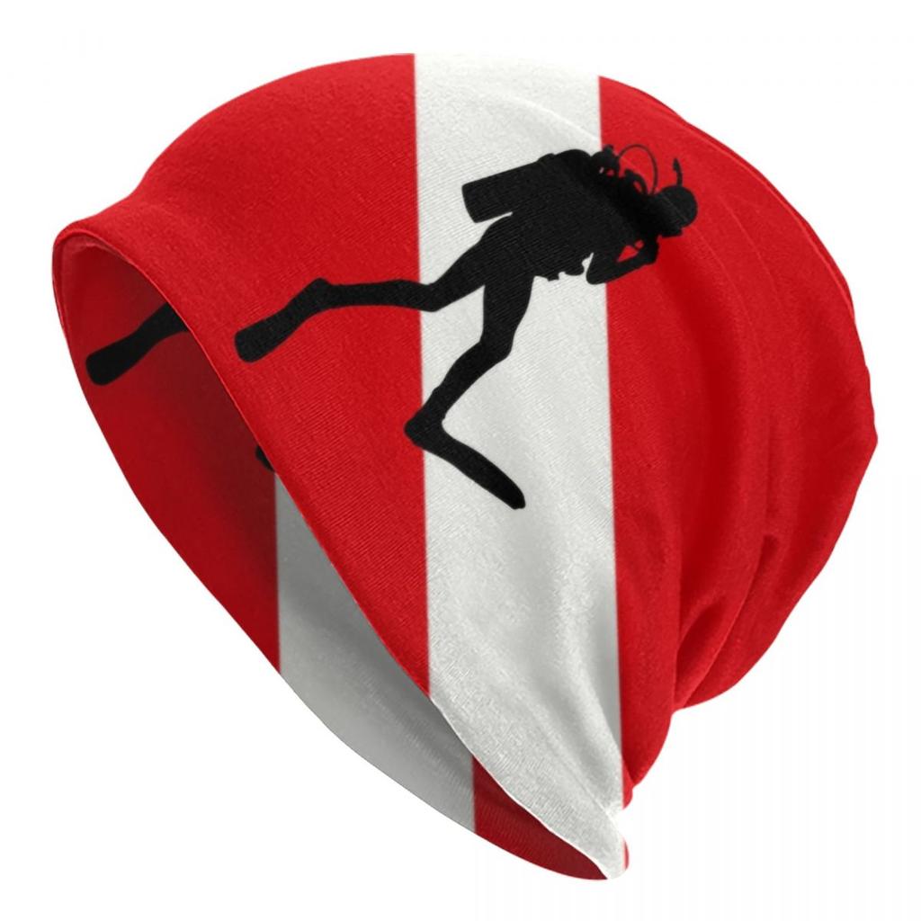 Custom Scuba Diving Skullies Beanies Caps Cool Winter Warm Unisex Women Knit Hat Adult Unisex Dive Diver Quote Bonnet Hats