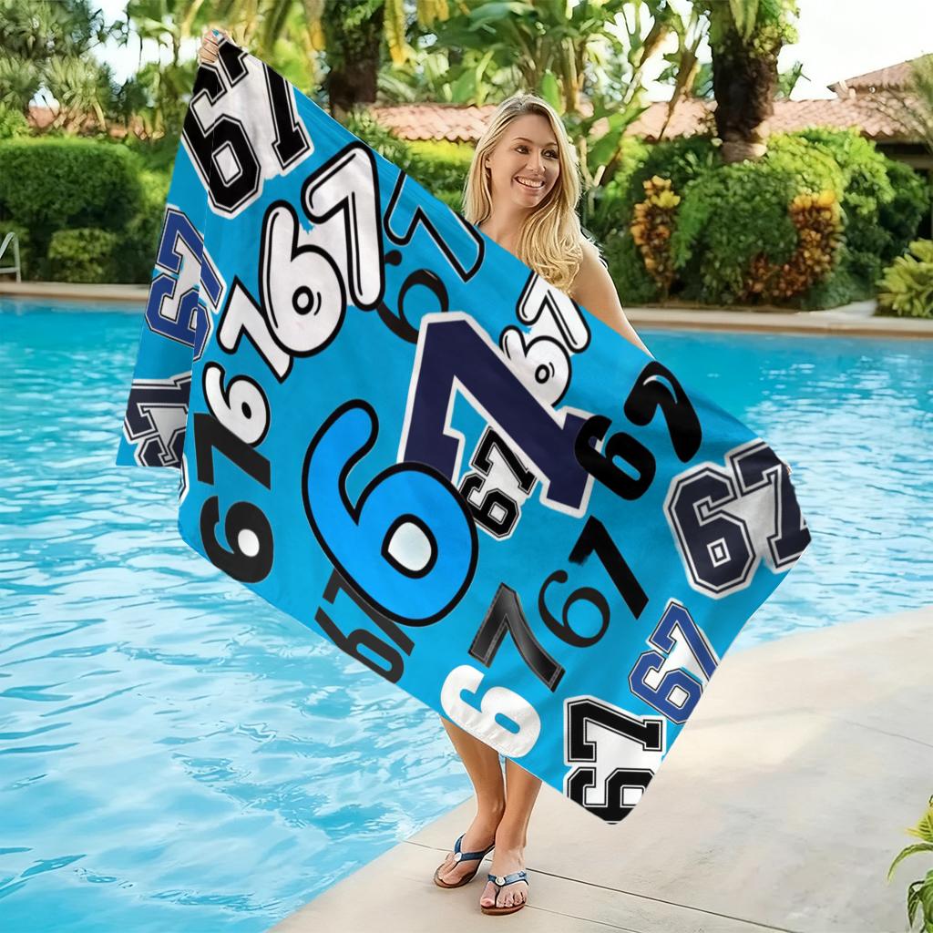 Six Seven 67 Friendship Beach Towel Quick-drying Super Absorbent Suitable for Beach Vacation Pool Gym Gift for Friend And Family