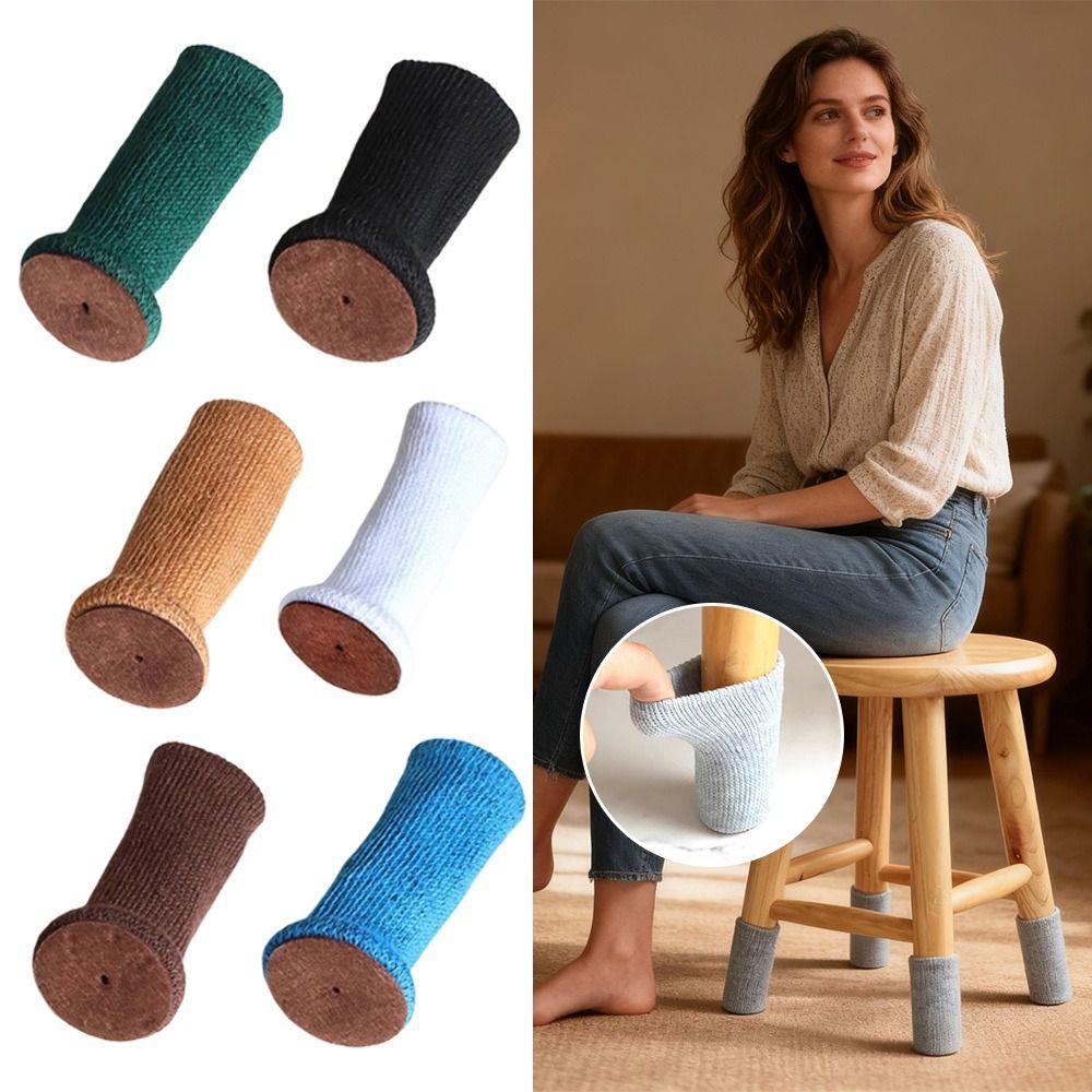 4pcs Scratch Prevention Chair Leg Cover High Elastic Chair Floor Protectors  Furniture Protection