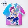 Kpop Demon Hunters Casual Fashion 3D Cartton Short Sleeve Kids Summer Boys Girls T-Shirt Anime Clothes