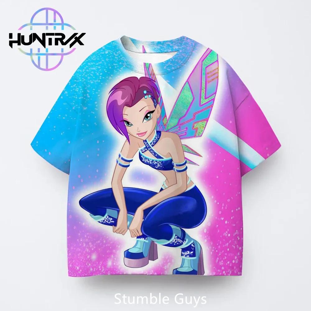 

Kpop Demon Hunters Casual Fashion 3D Cartton Short Sleeve Kids Summer Boys Girls T-Shirt Anime Clothes 160