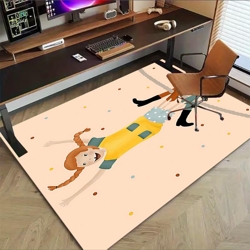 1PC Girl, Hanging Extra Large Non Slip Floor Carpet, Office, Family, Bedroom, Studio   Large Area Rug Indoor Rugs, , Vibrant Colors