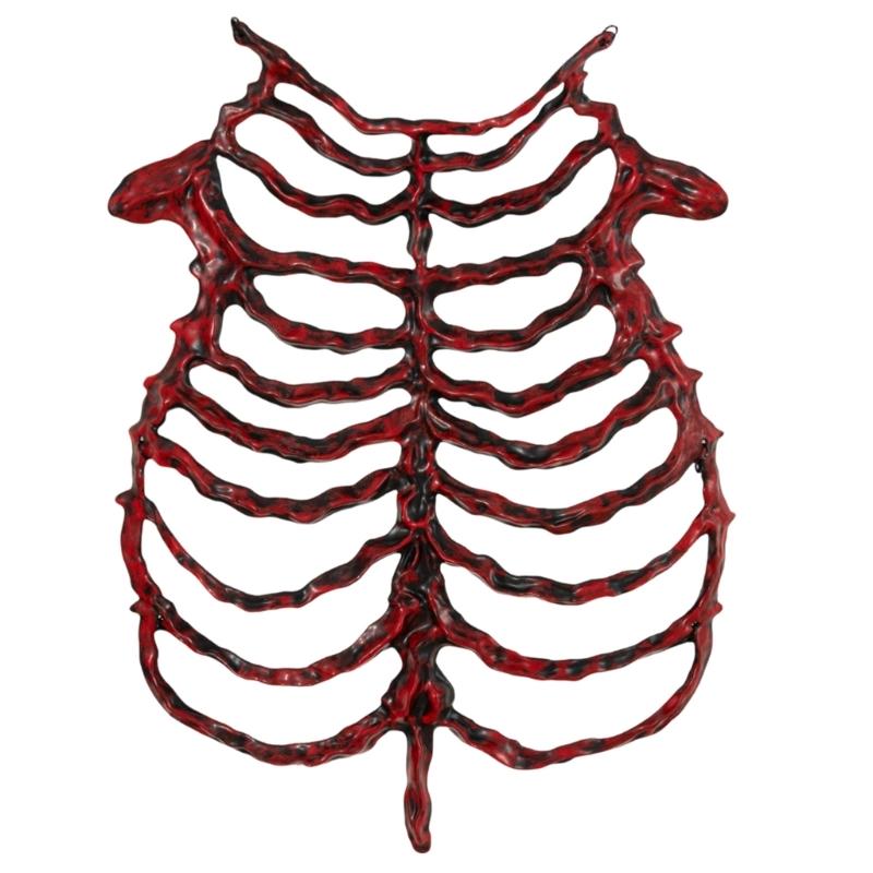 Scheletro di Plastica Realistico Costume Accessori Per Feste di Halloween e Spettacoli Teatrali Con Design Dettagliato