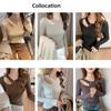 Spring and Autumn New Thread Sexy Hollow Long-sleeved T-shirt Spicy Girl Women's Inner Base Top