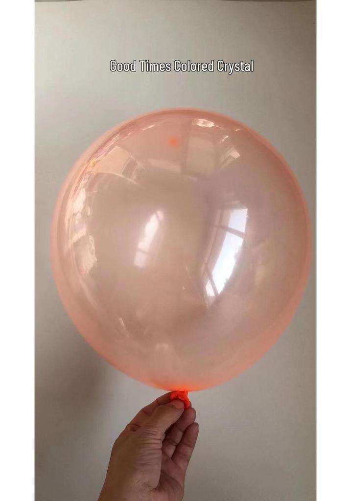 10-Inch Colorful Transparent Crystal Bobo Latex Balloon for Party Decoration