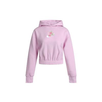 Floral Pattern Fleece Pullover Hoodie Women Hoodies Pink DH1375-621