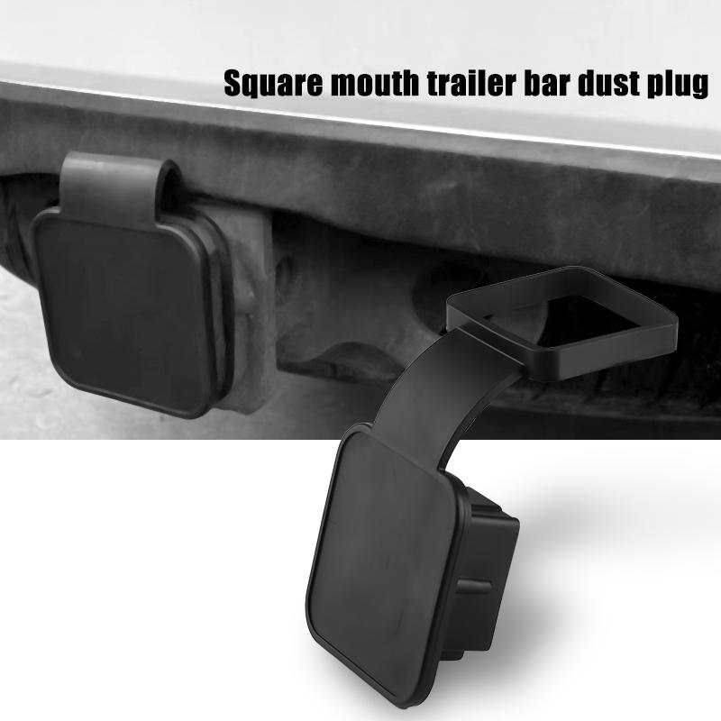Car tail trailer dust cover universal square mouth trailer hook cover heat-resistant rubber that does not deform at high tempera