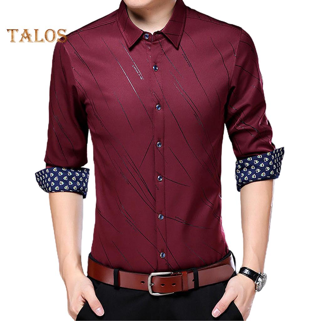 Rrive Men Fall Letters Print Slim Fit Long Sleeve Button Down Lapel Dress Shirt Rrive Men Fall Letters Print Slim Fit Long Sleeve Button Down Lapel Dress Shirt