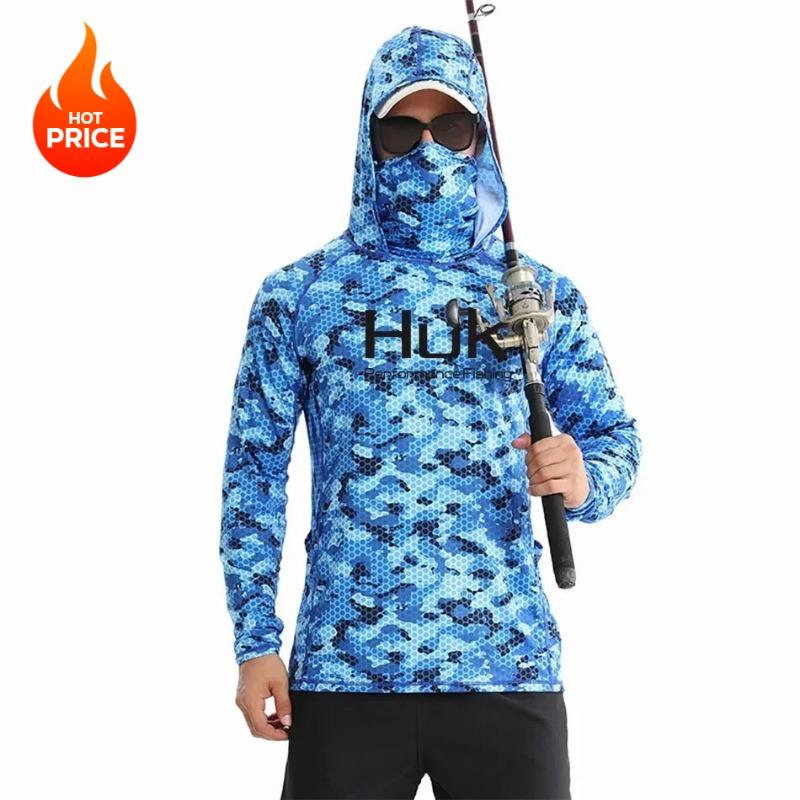 HUK 2023 A Fishing Clothing Long Sleeve XS-5XL Fishing Shirts Summer Quick-Drying Breathable Anti-UV Sun Protection T Shirt