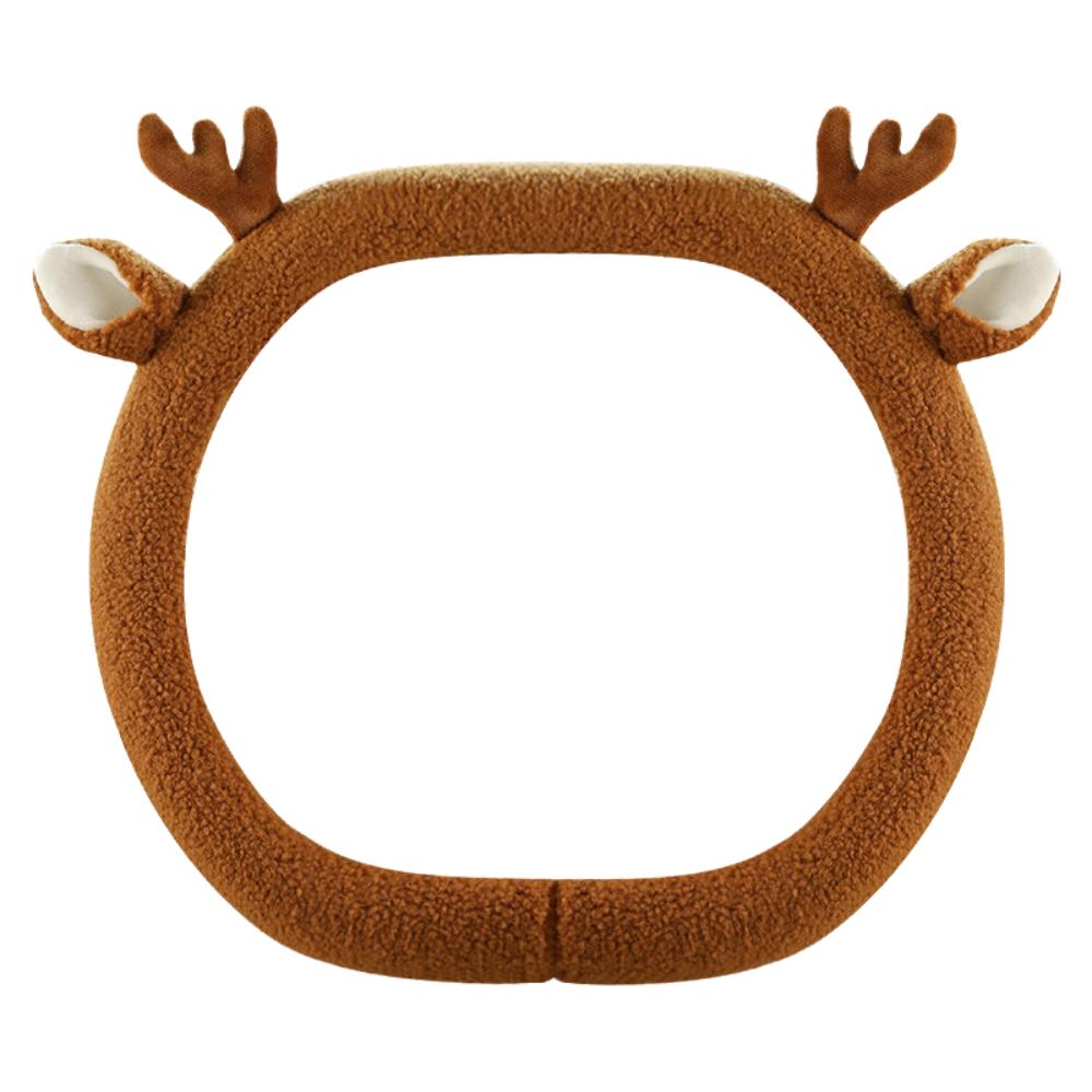 Warm Winter Plush Steering Wheel Cover Reindeer Antler Steering Wheel Cover Cars SUVs Trucks