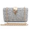 SCIOEN Ladies Clutch Pink Gold Wallet Crossbody Bag Women 2019 Metal Leaf Lock Women's Tote