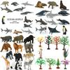 12pcs Kids Toys Small Plastic Figures Complete Sea Zoo Animal Safari Set For Learning Fun