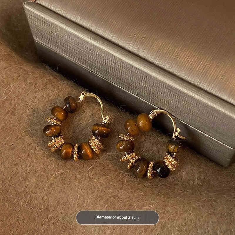 

Maillard Retro Ear Clip Female New Arrival Refined and Simple Design Elegant Fancy All-Match Fashion Earrings Ear Rings Maillard Beaded Ear Buckle S