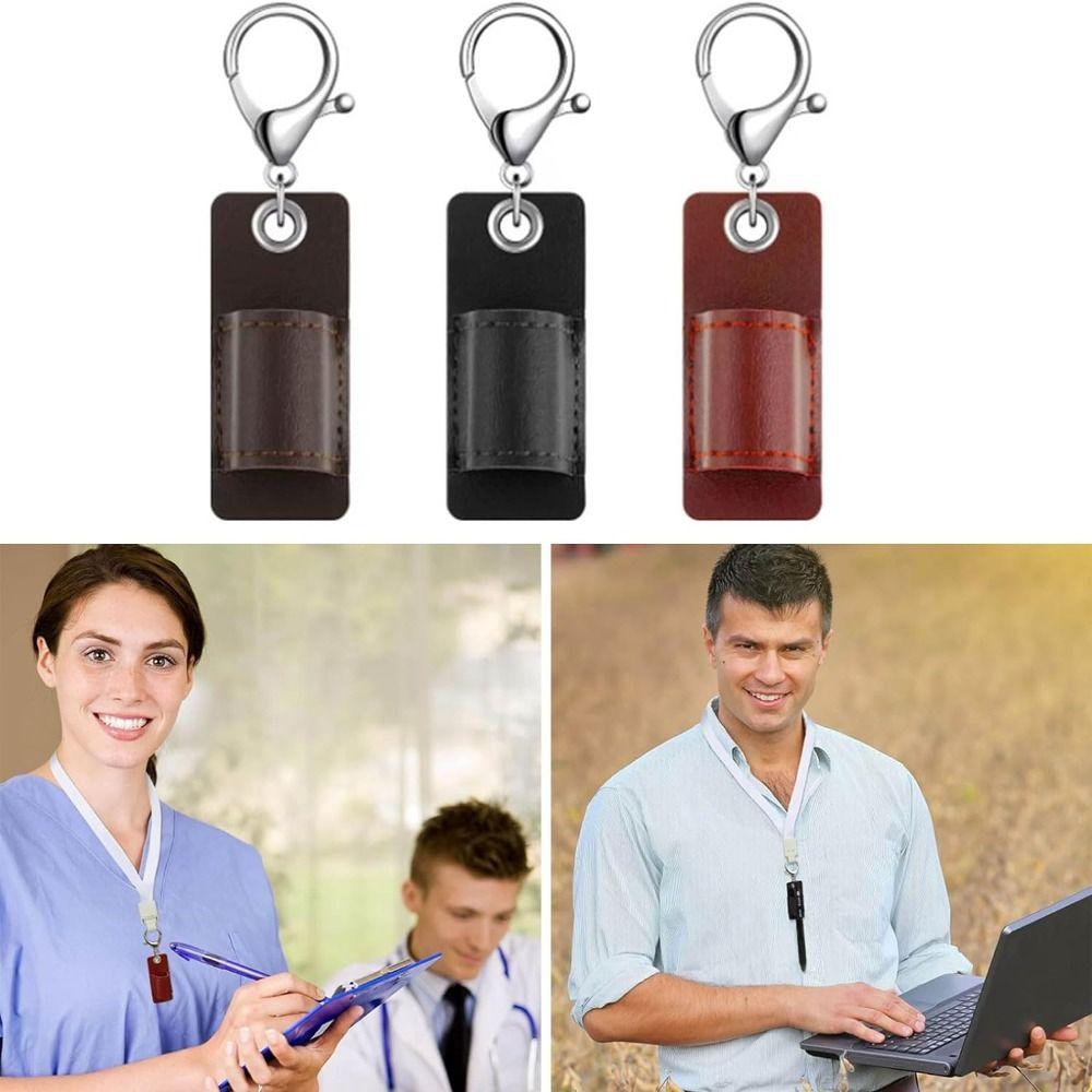 

Durable Pen Organizer Simple Pen Storage Pouch New PU Leather Pen Sleeves чорний
