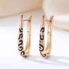 Kinel Black Enamel Dangle Earrings For Women Luxury Wedding Fine Jewelry