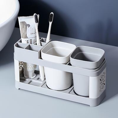 Mundspülbecher Zahnbürsten Zahnpasta Halter Badezimmer Organizer Set Unabhängige Aufbewahrung Heimdekor Badezimmer Wasserdicht Drainagefunktion