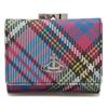 Trifold Wallet Bio Green Saffiano Clasp Blue Pink 51010018 S000V O102 [Vivienne Westwood] Women's [Item]