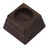 Candle Holder Trapezoid Wood Retro Table Decoration Ornament for Christmas Day Wedding Black Wood