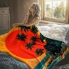 Beach Sunset Palm Surfers Flannel Blanket Perfect for Sofa Office Bed Travel Sleep Read Relax Camping Four Season Use