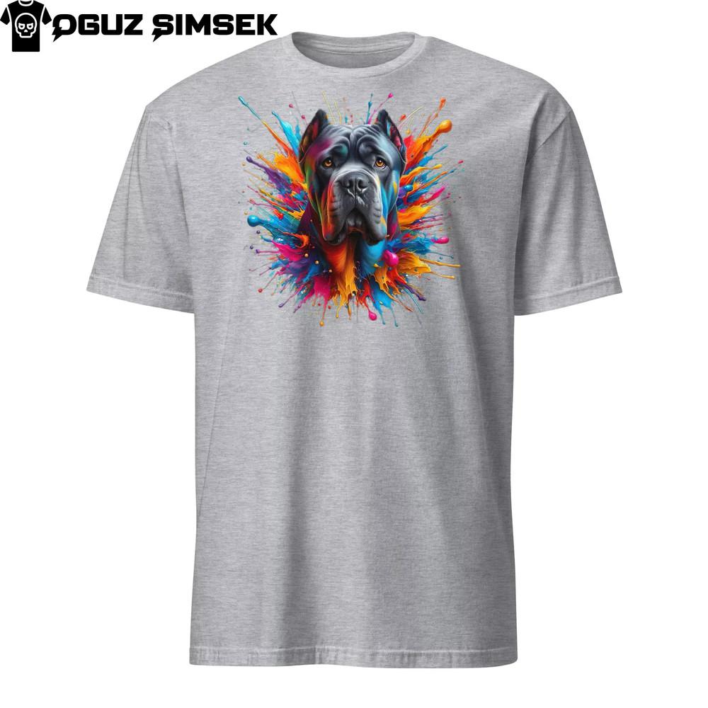 

Colorful Cane Corso Unisex T-Shirt: Vibrant Dog Design | Short Sleeve Tee 2XL