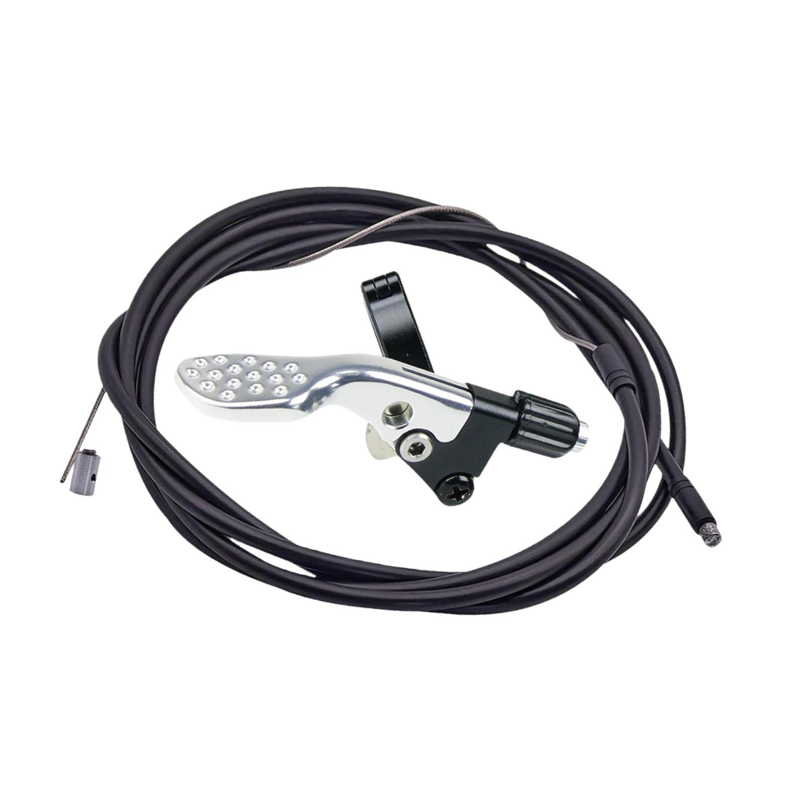 Bike Seatpost Dropper Remote Lever Mechanical Seat Tube Controller with Cable for Road Bike Cycling Riding Replacement Supplies чёрный